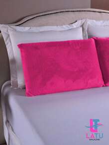 Kit 02 Plush Pillowcases - With Hem - 70cm X 50 Cm - Soft Blanket - Soft Touch - Màu Hồng Tươi - Xem 2