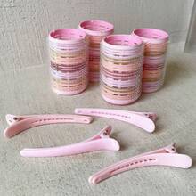 8 件几何图案宽松自粘刘海夹发卷美容工具卷发器套装 - 彩色 - 查看 2