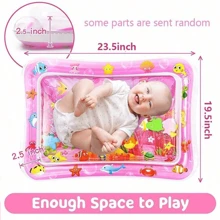 1pc Inflatable Play Mat For Children With Ocean Theme, Water-Filling & Octopus Paddle, Outdoor Sleeping Cushion Toy For Baby Summer Fun