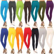 Women's Single & Multi-Item Pack Of Randomly Assorted Cotton Leggings - 3 件裝隨機挑選 - 查看 3
