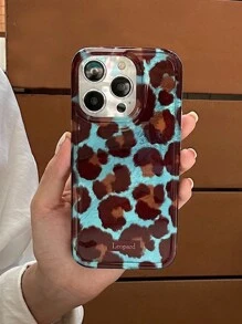 1 件简约时尚豹纹墨水漩涡镂空闪光手机壳适用于 iPhone 16PROMAX、11、12、13PROMAX、14PROMAX、15 - 彩色 - 查看 5