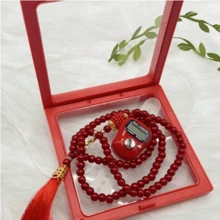 1 Set de Anillo Contador de Oración con Rhinestones, Cuentas de Tasbih Musulmán y Pulsera de Tasbih - Multicolor - Ver 5