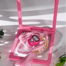 1 Set de Anillo Contador de Oración con Rhinestones, Cuentas de Tasbih Musulmán y Pulsera de Tasbih - Multicolor - Ver 2