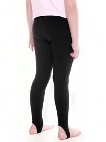 's Leggings With Feet For Teenage Girls - màu đen - Xem 3