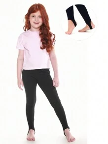 's Leggings With Feet For Teenage Girls - màu đen - Xem 1