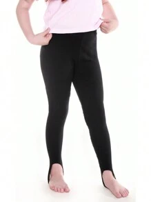 's Leggings With Feet For Teenage Girls - màu đen - Xem 2