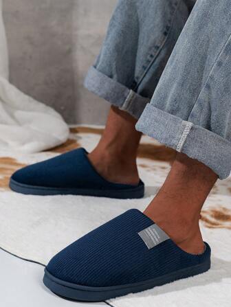 Winter Slippers For Men And Women, Warm Indoor Home Non-Slip Plush Lined Couple Dorm Thick Sole Slippers, Autumn/Winter