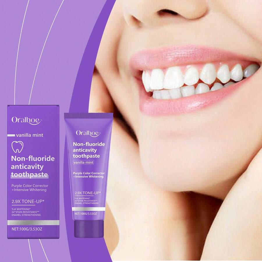 Whitening Toothpaste, Purple Toothpaste, Purple Whitening Toothpaste, Mint Toothpaste, Whitening Toothpaste For Removing Yellow Stains, Protecting Enamel And Promoting Oral Health - Purple - View 1