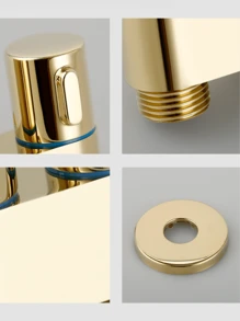 1 pieza Válvula de ángulo con doble salida - Válvula mini ahorradora de espacio de acero inoxidable con rosca universal para bidé, pistola de ducha, control dual, una entrada y dos salidas (Cromo, Negro, Dorado, seleccionable)