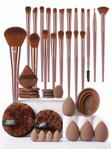44/39/37/25/19/11/4/3teiliges Make-up Pinsel und Make-up Schwamm Werkzeug Komplett-Set. Enthält 25 Stücke Make-up Pinsel, 4 Stücke Make-up Schwämme, 4 Stücke Dreieck Make-up Puderquaste, 4 Stücke Fingerschwamm, 4 Stücke Mini Make-up Schwamm, 1 Stück Make-up Pinsel Reiniger Schüssel, 2 Stücke Make-up Entferner Quaste