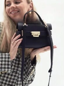 Túi xách thời trang mini cho nữ Túi đeo vai sang trọng Túi đi làm cho nữ - màu đen - Xem 5