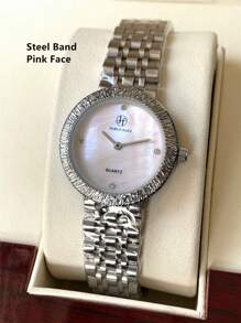 1pc Pablo Raez Women's Fashion Jewelry Watch, Premium AAA Grade Women's Wristwatch, Famous Brand New Luxury Silver & Gold Color, Resistant To Oxidation, Suitable For Party & Daily Wear, Stainless Steel Heavy Bracelet, 50m Waterproof, Simple Elegant Diamond Quartz Watch, Suitable For Daily Use, Teacher Gift, Mother's Day Or Girlfriend Birthday Graduation Wedding Gift - one-size - View 3
