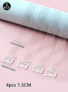 4 件女士透明隐形防滑胸罩肩带、细肩带内衣配件 - 彩色 - 查看 7