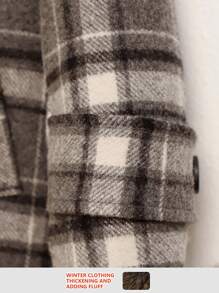 Boys Thickened Thermal Plaid Coat, Children Warm Outerwear Suitable For Daily Wear, School, Holidays