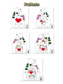 个性化定制木制熊家庭成员拼图，雕刻名字拼图，木制熊装饰，装饰，礼物，情人节，情人节装饰礼物生日毕业 - 原木色 - 查看 4