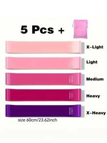 5 Dây kháng lực thể hình nhiều màu, Dây tập yoga co giãn cho bài tập Squat, Mông, Phục hồi chức năng, Điêu khắc - Nhiều màu - Xem 8