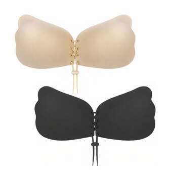 1 Pc Or 4 Pcs Sticky Bra, Backless Strapless Bra Push Up, Adhesive Invisible Lift Up Bras