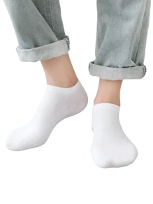 9/15 pares de calcetines de media caña para hombres, calcetines suaves y transpirables adecuados para uso diario para hombres y mujeres, calcetines de media caña unisex simples y cómodos