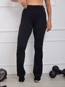 High Waisted Flare Ballerina Leggings - BELA FAVORITA - PROMOTION -PREMIUM - 黑色 - 查看 1