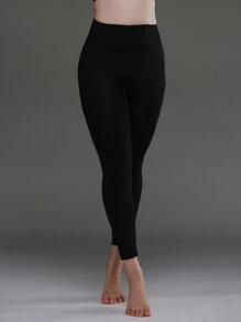 1 Quần legging nỉ 1200D, Quần tất giữ ấm co giãn cao dành cho nữ, Tất đen đa năng, thích hợp cho nhiệt độ 10-20°C - màu đen - Xem 3