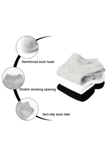 9/15 pares de calcetines de media caña para hombres, calcetines suaves y transpirables adecuados para uso diario para hombres y mujeres, calcetines de media caña unisex simples y cómodos