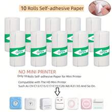 10 Rolls Printable Paper Rolls Mini Printer Paper Thermal Label 57 X 25mm White Printable Heat Sensitive Thermal Paper Rolls - Multicolor - View 8