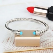 3 pièces Set de bijoux plaqué or 18 carats comprenant un pendentif, un bracelet et un jonc. Design vintage de fleurs de prunier et de perles. Convient pour les femmes.