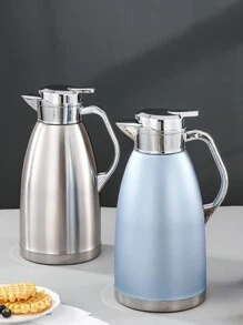 1 件不锈钢咖啡壶双层保温茶壶真空瓶适用于家庭酒店餐厅多功能水壶返校 - 2300ml - 查看 1