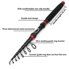 1.8m 2.1m 2.4m 2.7m 3.0m Spinning Casting Fishing Rod Telescopic Trout Travel Pole Lure Weight 10-50g Lure Rod - Multicolor - View 6