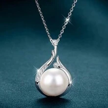 1pc Exquisite Faux Pearl Teardrop Shaped Pendant, Fashionable Design, Valentine's Day Gift Valentines,Mom,Mother,Mother's Day,Gift