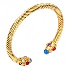 3 pièces Set de bijoux plaqué or 18 carats comprenant un pendentif, un bracelet et un jonc. Design vintage de fleurs de prunier et de perles. Convient pour les femmes.