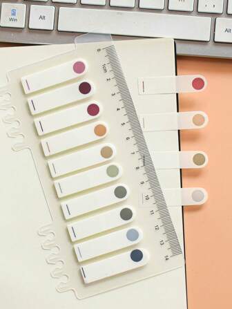 200 hojas de 1 tipo de Nota adhesiva de color morello PET, Etiqueta de índice con puntos redondos, Pegatinas transparentes de estilo retro europeo, Nota de unicolor simple, Útiles para estudiantes y oficina. Enviar 1 tipo. De vuelta a la escuela