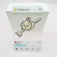 Sanrio 1pc Kii Usachi Same Style Transparent Card Ins Style Cute Eating Grain Check In Creative Photo Decoration Gift