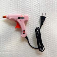 迷你热胶枪，20W 电动胶枪，硅胶枪，胶水，美式插头型号，快速加热，适用于 7mm 胶棒，多功能工业高温胶水工具，迷你胶枪套件，胶枪套装组合，适用于儿童学校工艺品和快速家居维修，适用于 7mm 胶水胶棒，粉色热胶枪组合