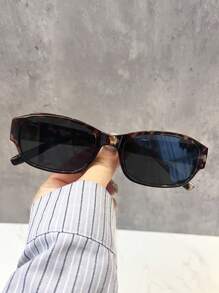 1 件女士复古矩形时尚眼镜，鲜艳的勃艮第酒红色镜框，是休闲装的理想礼物，适合所有季节时尚女士眼镜，女士太阳镜海滩配饰复古 Y2k 适合夏季海滩度假、户外、旅行 - 彩色 - 查看 4