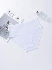 8 条装纯色罗纹针织三角裤