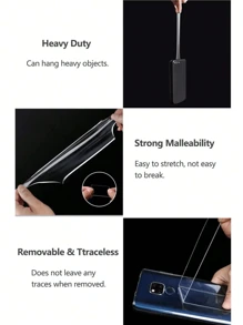 1 件 1/2/3/5M 超强粘性双面纳米胶带，耐用、易于去除、无残留、可重复使用透明胶带，用于粘贴照片、海报、固定地毯、家庭、办公室、汽车装饰、纳米胶带、透明纳米胶带、双面胶带、透明纳米双面胶带、可水洗可重复使用无痕胶带，用于墙贴 - 多色 - 查看 8