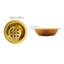 2 chiếc lư hương/đế nến hình bát vàng, bát sắt đa năng di động, đế nến ngày lễ, đế hương liệu (không bao gồm nến và hương) - Vàng - Xem 8