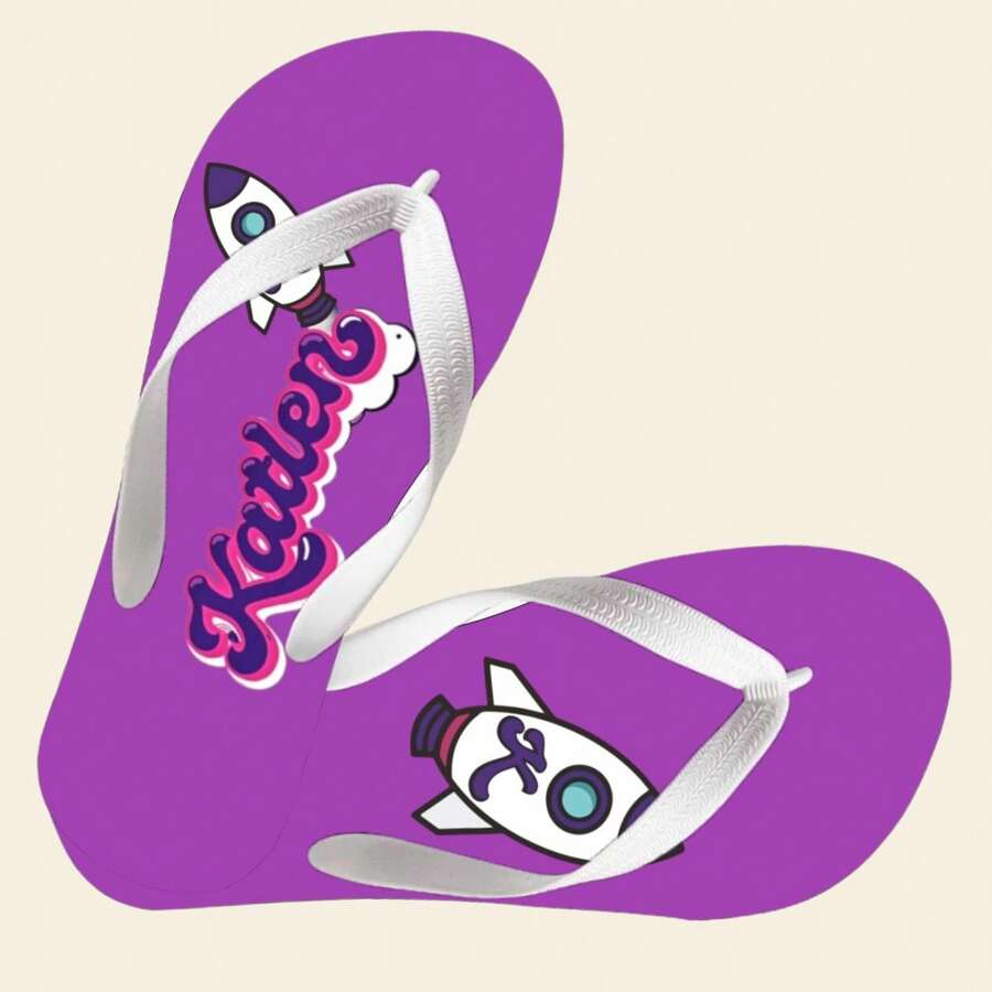 Chinelo Katlen dos Rosas Irmã Emilly Vick Rasteirinha de dedo Infantil Youtuber Influencer - Multicolorido - Visão 1