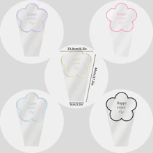 50pcs Transparent Flower Packaging Bags, Multi Flower Bags, Used For Holiday Gift Packaging Bags, Valentine's Day Rose Bouquet Bags, Various Flower Packaging Bags, Waterproof And Durable. - Multicolor - View 7