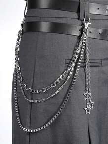 1 Piece Of Hip-Hop Punk Metal Pants Chain With Thorns And Thorns, Versatile Waist Chain, Spot Wholesale, Casual Pants Chain, Waist Chain For Women Summer, School