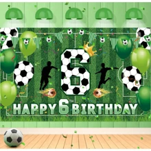 1pc Football Themed Birthday Party Backdrop Decorative Banner, Suitable For 6-11 Years Old Birthday Party, Photography Studio, Multipurpose Spring/Summer Banner Decor - No Electricity Needed, Home Decor, Party Decor, Birthday Cake Table, Poster Hanging Banner, Vinyl Decor, Photo Studio Props, 150cm/59in*100cm/39in - Multicolor - View 13