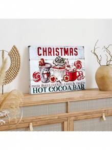 1 件冬季裝飾熱巧克力棒,聖誕房間裝飾,熱可可棒派對牆壁藝術,室內聖誕牆壁藝術,農舍裝飾,無框帆布印刷品 - 彩色 - 查看 9
