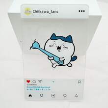 Sanrio 1pc Kii Usachi Same Style Transparent Card Ins Style Cute Eating Grain Check In Creative Photo Decoration Gift