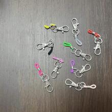 6 件硅胶挂环，助听器支架，电容笔，铅笔，圆珠笔，防丢扣保护环，带徽章卷轴的彩色笔夹，龙虾扣，适用于笔，文具，身份证挂绳，可调节项链挂绳可更换吊坠，方便医生，护士，办公室工作人员携带，钥匙链配件 - 彩色 - 查看 35