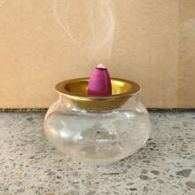 2 chiếc lư hương/đế nến hình bát vàng, bát sắt đa năng di động, đế nến ngày lễ, đế hương liệu (không bao gồm nến và hương) - Vàng - Xem 1