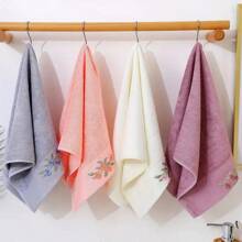 Bộ 4 khăn tắm siêu thấm hút, nhanh khô - Vải dệt kim 100% Polyester, mềm mại và thoải mái, không phai màu, không rụng lông, trang trí phòng tắm gia đình mùa thu, trang trí trở lại trường cho tiệm làm đẹp, phòng tắm gia đình - nhiều màu - Xem 6