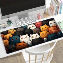 Reunion Cats Large Gaming Mouse Pad, Extra Long & Thick Desk Mat, Non-Slip Rubber Material, Washable With Precise Stitched Edge, Gift Back To School - Reunion Cats - View 9