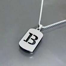 1 Piece Men's 26 Letter A-Z Letter Necklace Pendant Necklace Military Necklace Student Fashion Sweater Chain - Holiday Gift Giving, Easter Gift, Holiday Gift, Accessories, Office Outfit, Musty, Punk Style, Casual Accessories, Suitable For Parties, Celebrations And Wedding - Multicolor - View 14