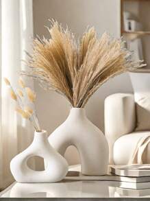 Bộ 2 bình gốm đen cho phong cách trang trí Bohemian tối giản hiện đại, bình tròn mờ hình bánh rán cho cỏ Pampas - Hoàn hảo cho phòng khách, bàn ăn, phòng làm việc, phòng ngủ, lối vào, kệ trang trí, bệ điều khiển - Nhiều màu - Xem 7